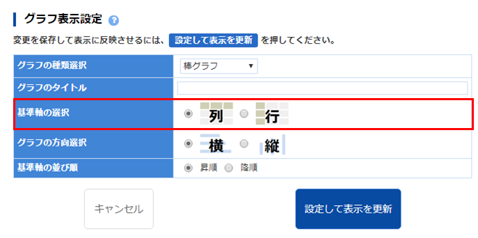 グラフレイアウト設定画面例